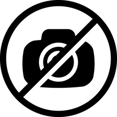 Crossed Camera Symbol. No Photo Sign 