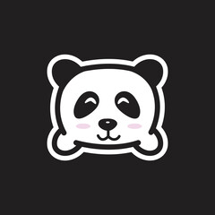Panda character. Cartoon vector illustration isolated on premium vector