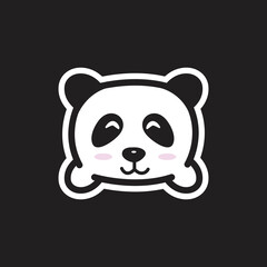 Panda character. Cartoon vector illustration isolated on premium vector