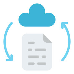 clould file document digital icon