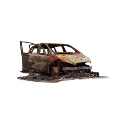 Car Burned Out Rusty