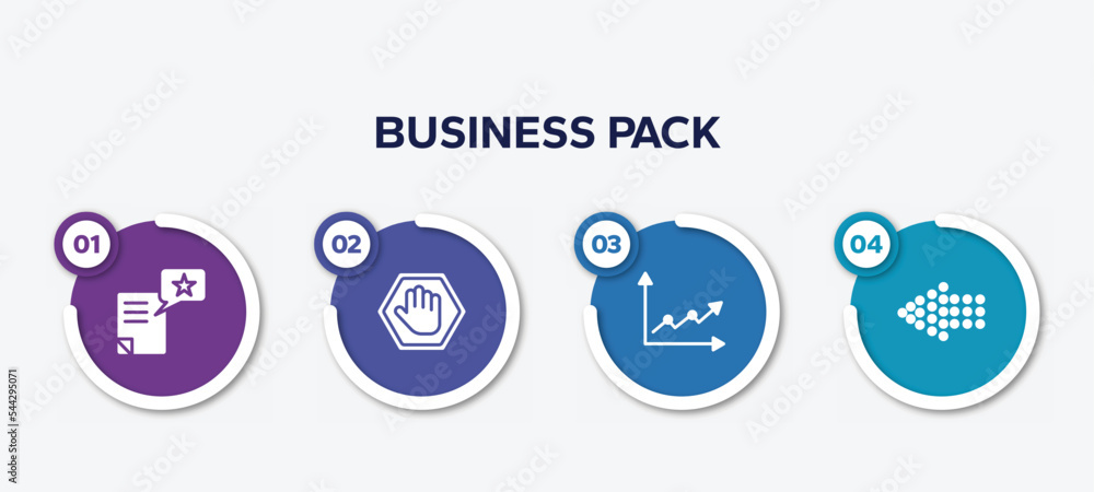 Poster infographic element template with business pack filled icons such as wish, ad blocker, line graph, l