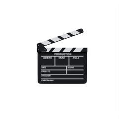 movie clapper board isolated