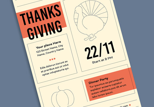 Minimal Thanksgiving Poster