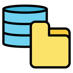 database folder file document digital icon