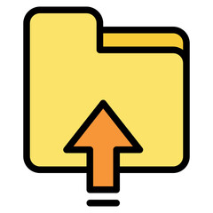 push folder file document digital icon