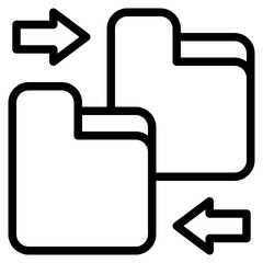 merge folder file document digital icon