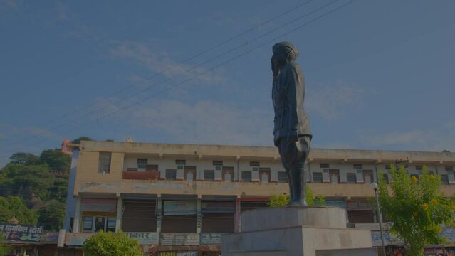 Timelapse and Statue of subhas chandra bose india