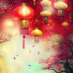 chinese new year lanterns, chinese new year 2023 background