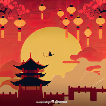 chinese new year lanterns, chinese new year 2023 background