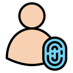 figerprint user info member profile icon