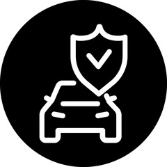 Car insurance black icon
