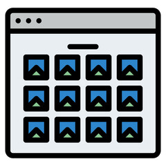 gallery web page layout interface icon