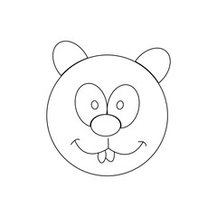 Bunny Cartoon vector isolated on white background.