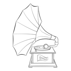 gramophone vinyl ready vector illustration