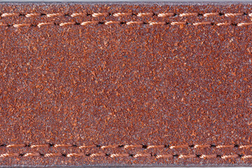 Texture of faux leather with double stitching