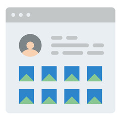 portfolio web page layout interface icon