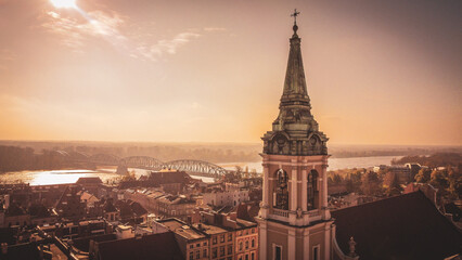 Toruń, wieża Kościoła pw Ducha Świętego - obrazy, fototapety, plakaty