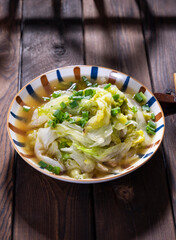 Stir-fried baby cabbage is a traditional dish