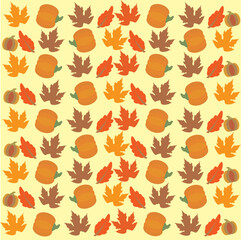 Background Autumn Ornament Pumpkin Abstract Simple Design vector illustration