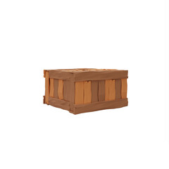 cartoon wooden barrel isolated