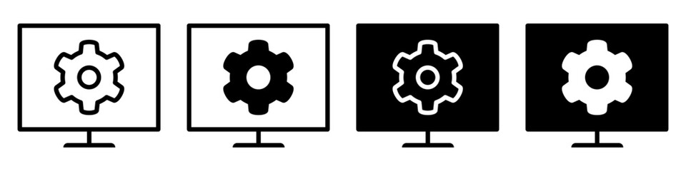 Setup icon vector set. Settings illustration sign collection. Menu symbol. Options logo.