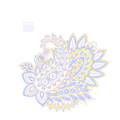 Vector Floral isolated pattern with paisley ornament.