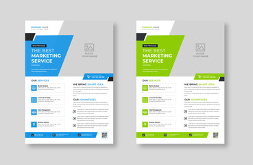 Creative corporate trendy unique business professional marketing agency modern simple leaflet flyer design for attractive business poster layout, business minimal abstract advertising vector template.