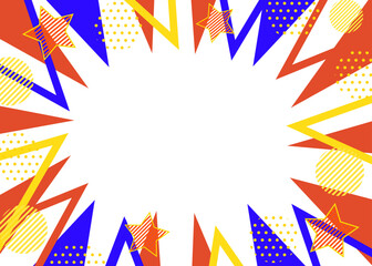 Obraz premium ポップな背景フレームイラスト