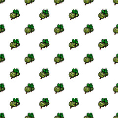 Seamless pattern with colored hand drawn gooseberry. Suitable for packaging, wrappers, surface and fabric design. PNG illustration