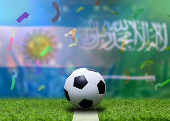 Football Cup competition between the national Argentine and national Saudi Arabia.