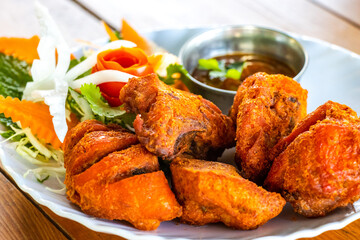 Deep Fried Chicken Nepali Snacks with Chutney