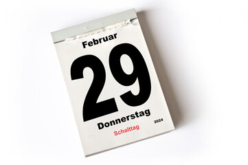 29. Februar 2024 Schalttag - obrazy, fototapety, plakaty
