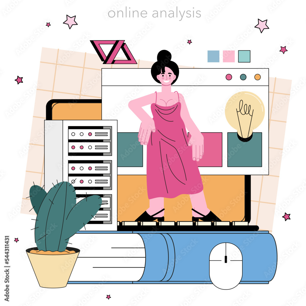 Poster website technical support online service or platform. web page
