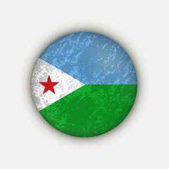Naklejka premium Country Djibouti. Djibouti flag. Vector illustration.