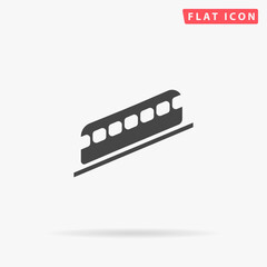 Funicular flat vector icon. Hand drawn style design illustrations.