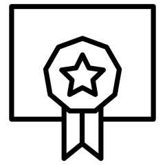 badge letter icon