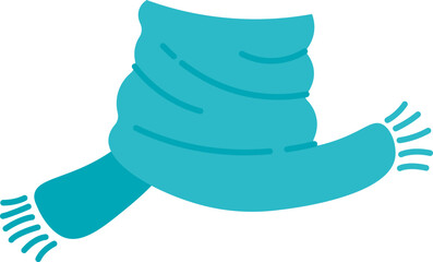 Hand-drawn scarf icon. Vector illustration