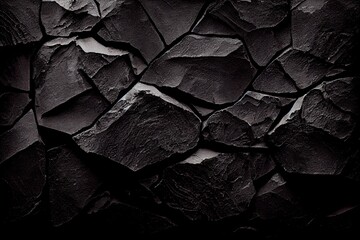 Very Dark and grey grainy stone texture illustration - obrazy, fototapety, plakaty