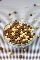 Cereal in a bowl for breakfast