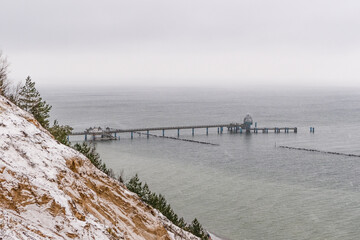 Blick auf die Seebrücke in Sellin auf der Insel Rügen