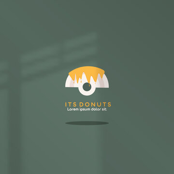 logo icon design rainbow donut colorful brown color simple elegant eps 10