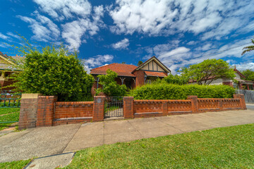 Suburban federation residential house in Sydney NSW Australia