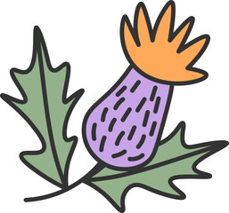 Cartoon field flower icon. Vector illustration