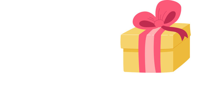 Gift box with a bow illustration