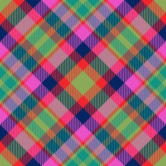 Check fabric pattern. Plaid tartan textile. Texture seamless background vector.