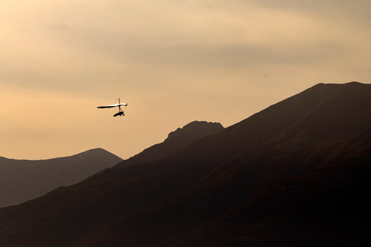 hang glider against the sky