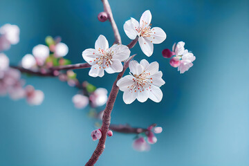 cherry blossom in spring, beautiful sakura tree, flower petals