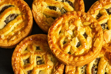 christmas mince pies background closeup