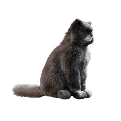 cat isolate on a transparent background, 3d illustration, cg render